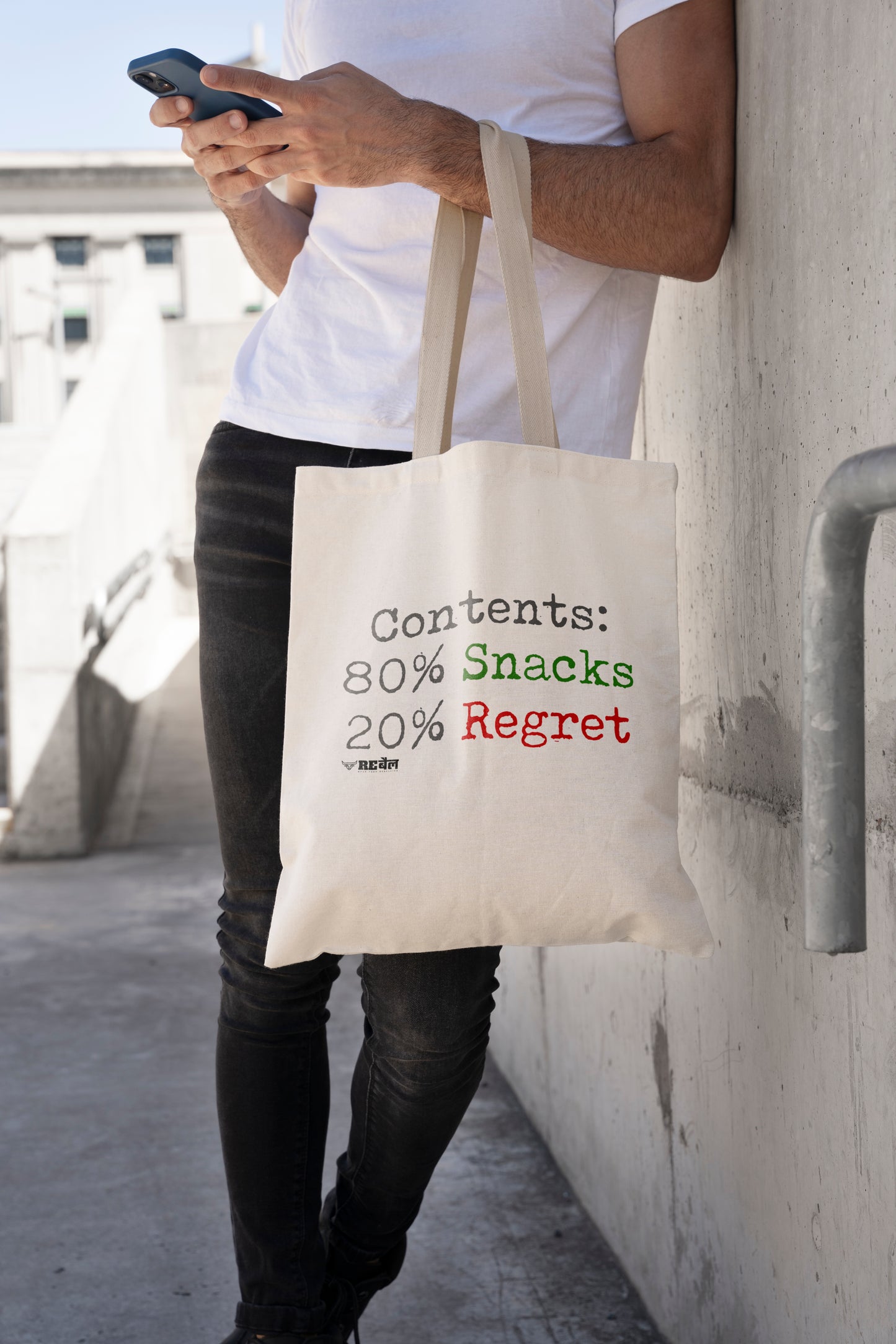 Contents : 80% Snacks, 20% Regret  |  Tote Bag