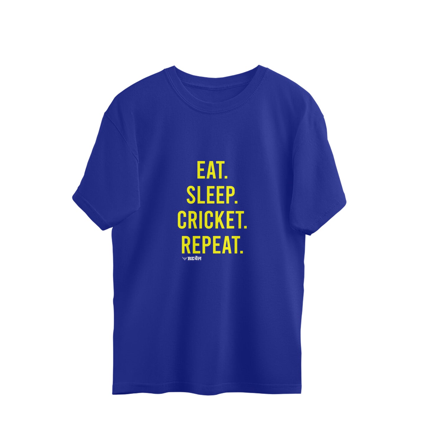 Eat. Sleep. Cricket. Repeat.  |  Oversized Unisex T-Shirt
