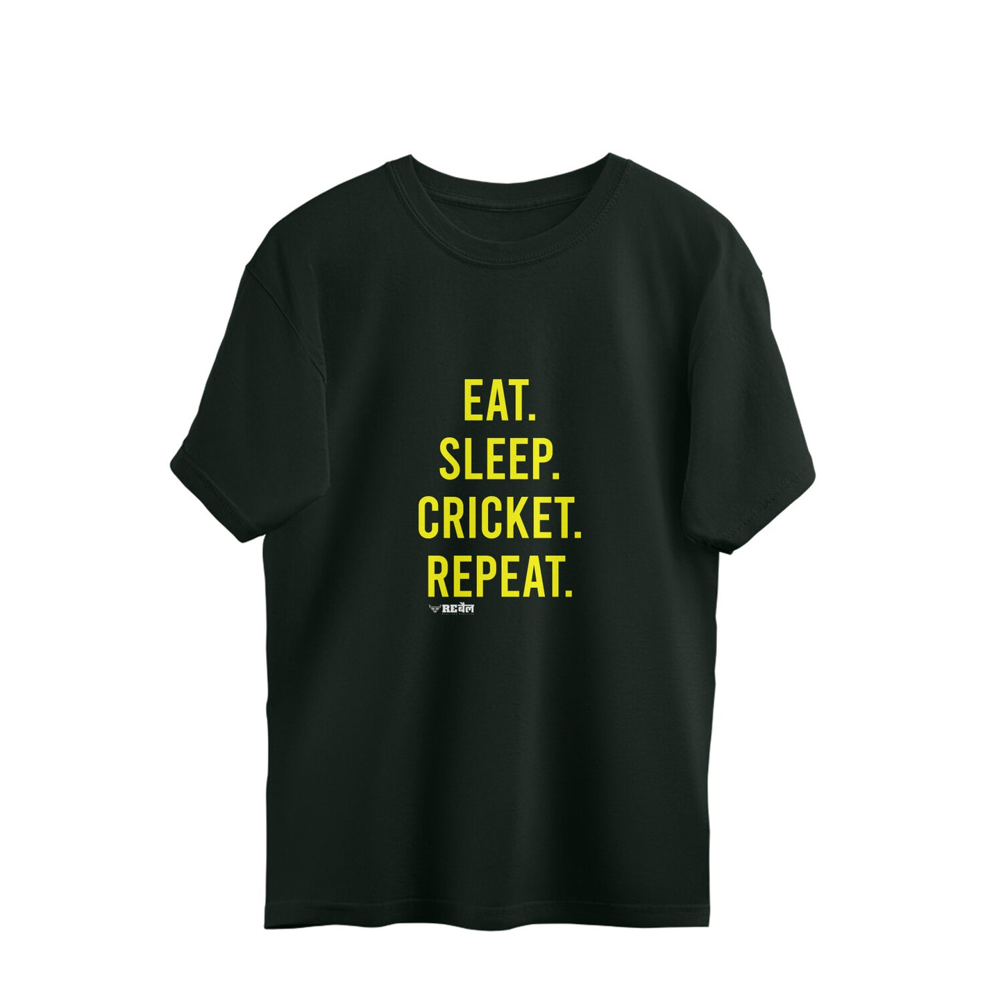 Eat. Sleep. Cricket. Repeat.  |  Oversized Unisex T-Shirt