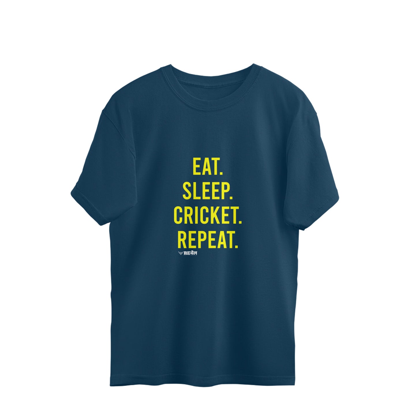 Eat. Sleep. Cricket. Repeat.  |  Oversized Unisex T-Shirt