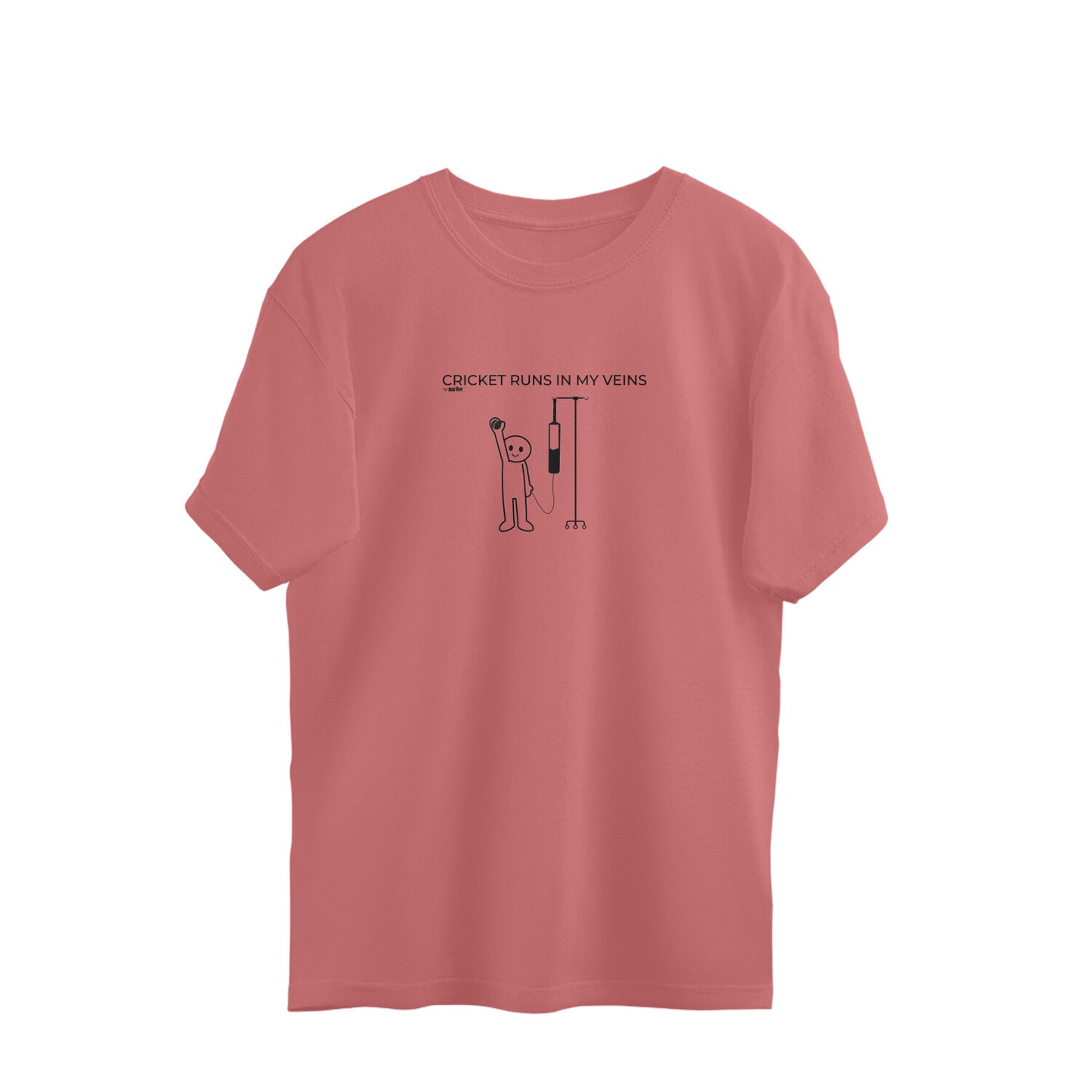 Cricket Runs In My Veins  |  Oversized Unisex T-Shirt