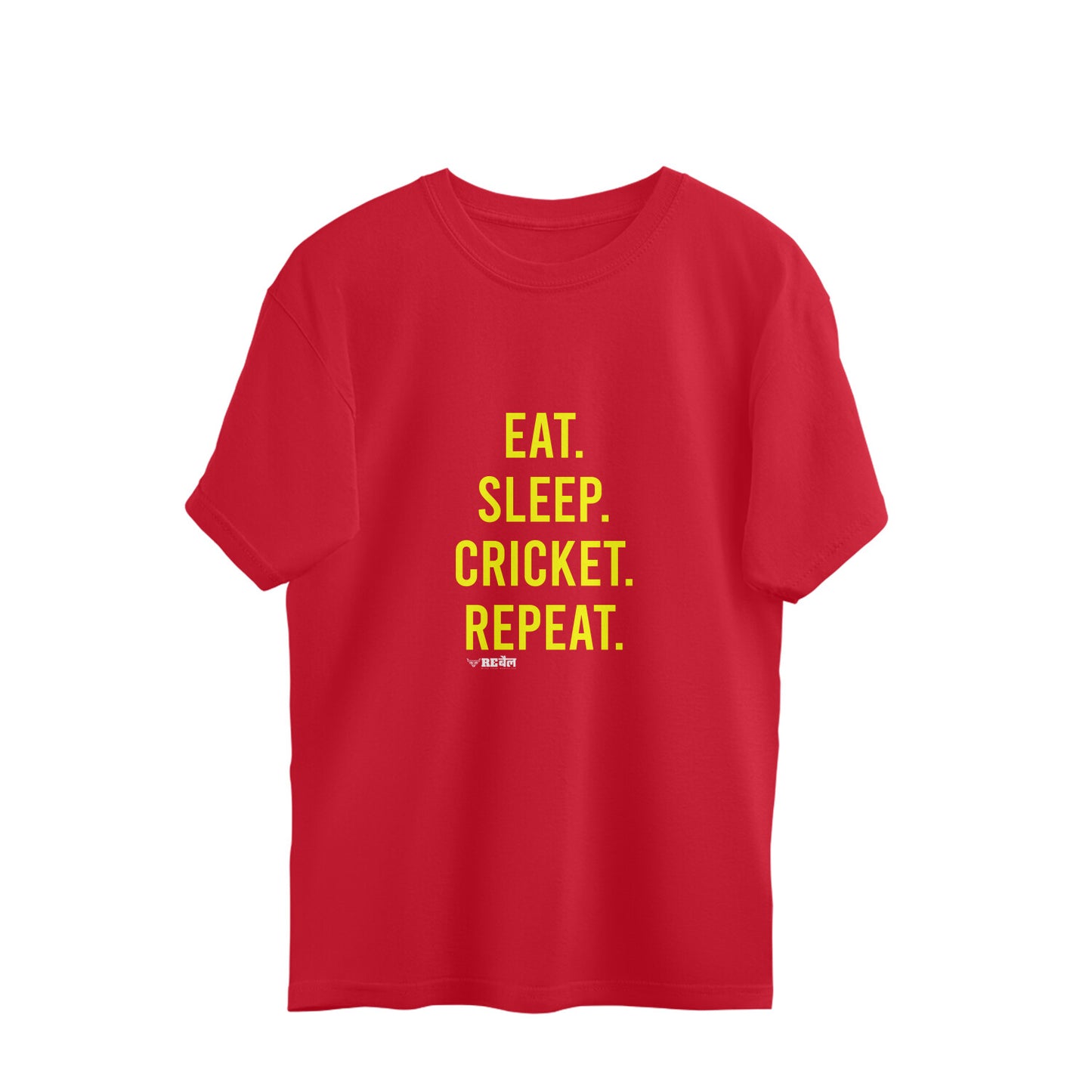 Eat. Sleep. Cricket. Repeat.  |  Oversized Unisex T-Shirt