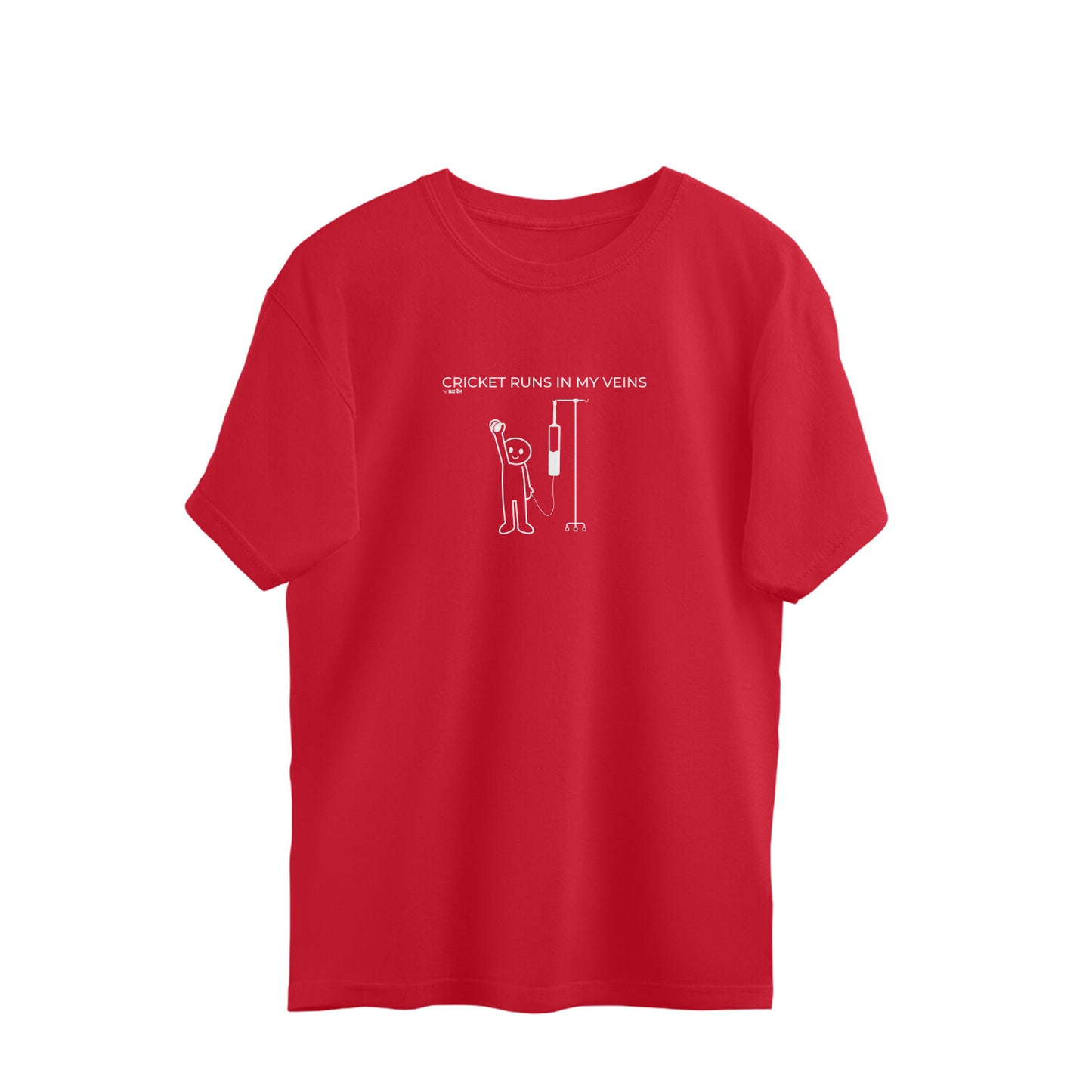 Cricket Runs In My Veins  |  Oversized Unisex T-Shirt